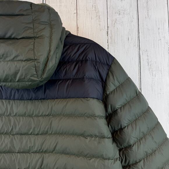 Scandinavian Explorer Olive Black Down Jacket Ultra Light Hooded Unisex Small - Picture 5 of 16